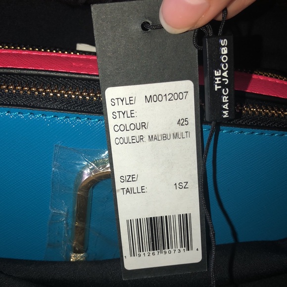 NWT Marc Jacobs Saffiano Small Snapshot Camera Bag Blue Malibu Multi - Picture 11 of 11